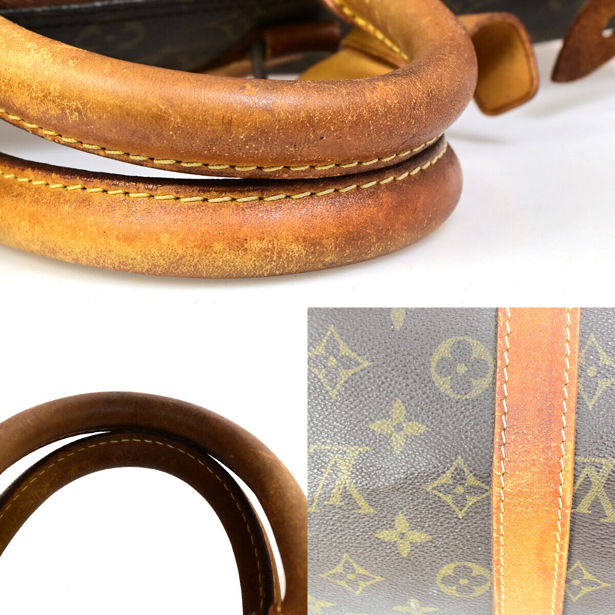 LOUIS VUITTON Keepall 45 Travel Hand Bag Monogram Leather Brown M41428 64SJ094