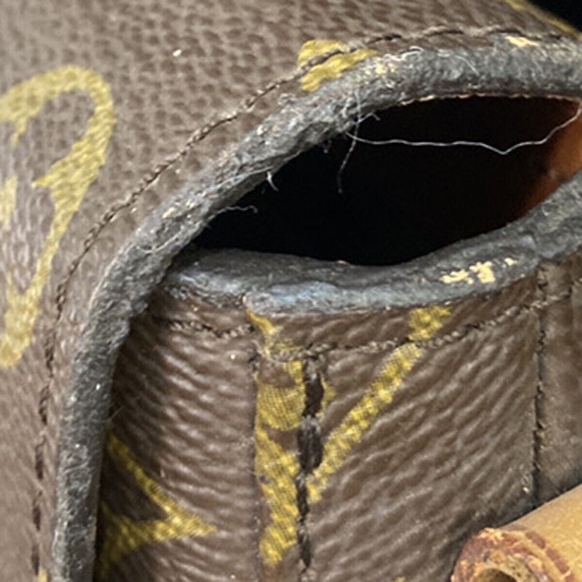 LOUIS VUITTON Chantilly PM Shoulder Bag Monogram Leather Brown M51234 62EC997