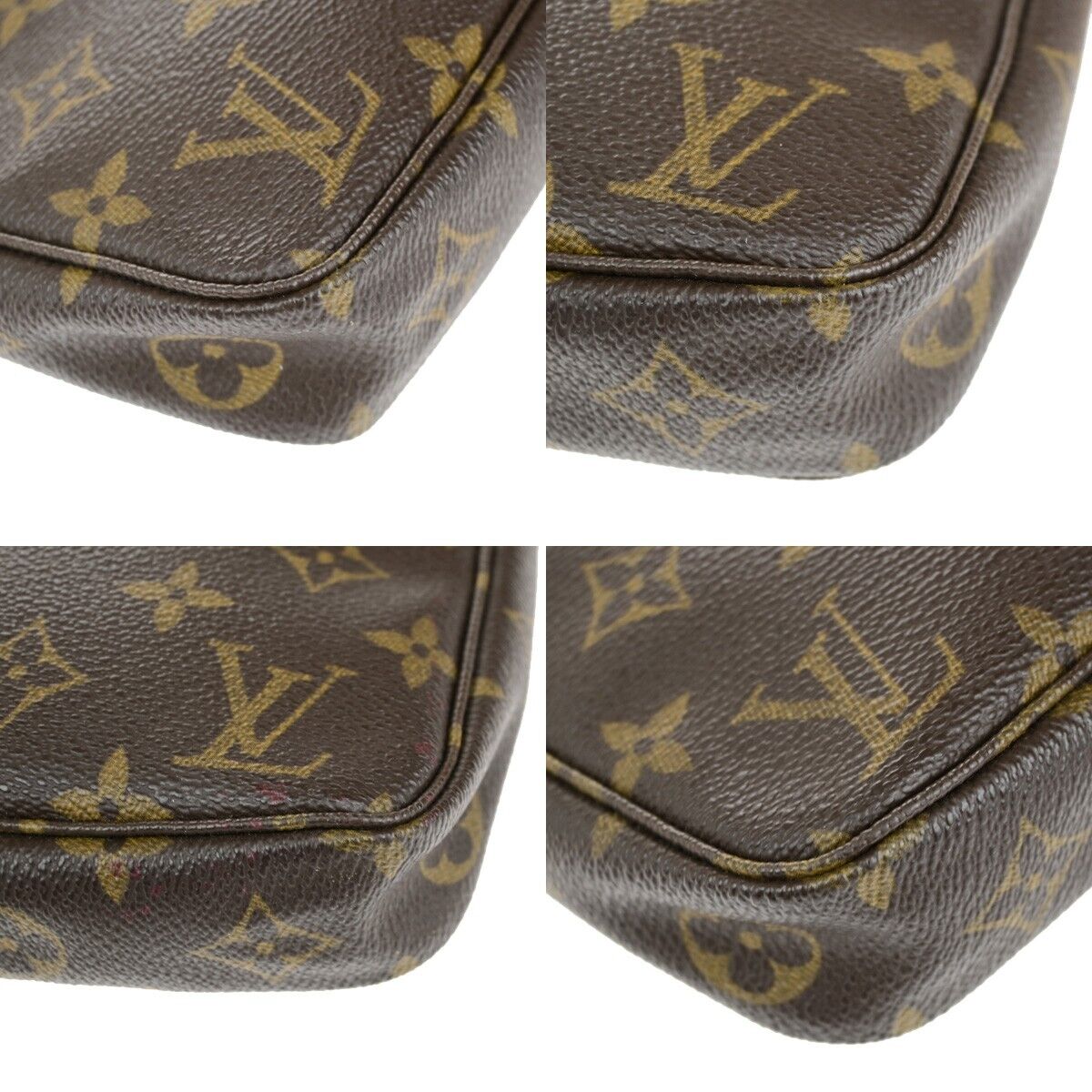 LOUIS VUITTON Pochette Accessoires Hand Bag Monogram Leather BN M51980 80ED260