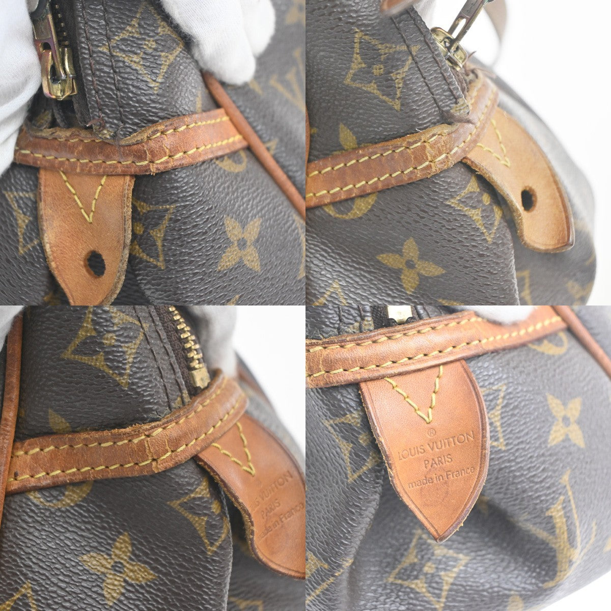 LOUIS VUITTON Montorgueil PM Shoulder Bag Monogram Leather Brown M95565 31MA449