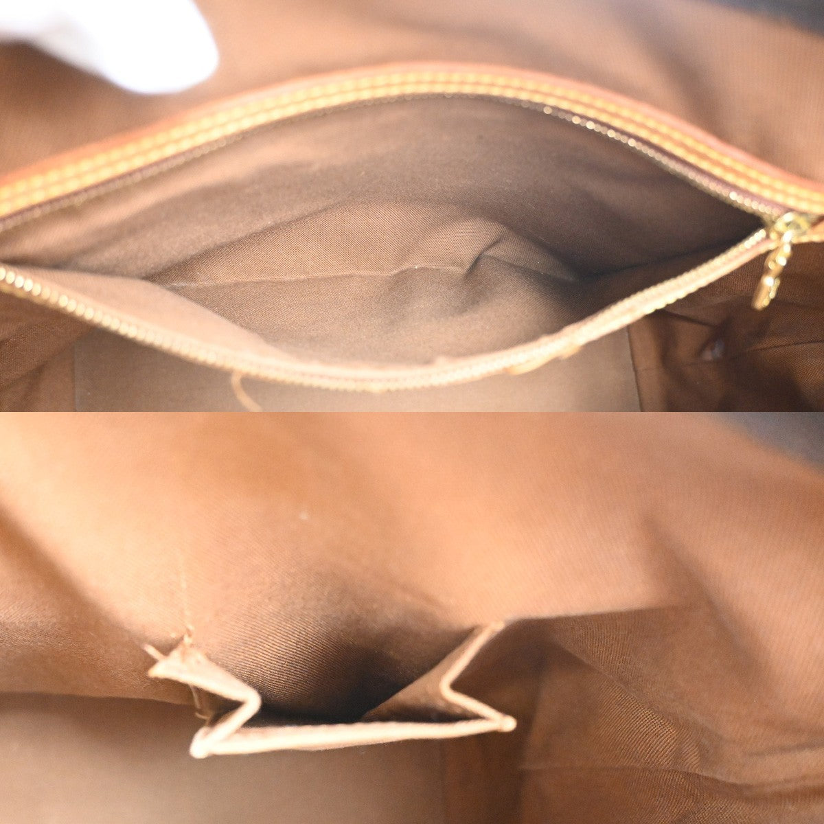 LOUIS VUITTON Cabas Mezzo Shoulder Bag Monogram Leather Brown M51151 82MA440