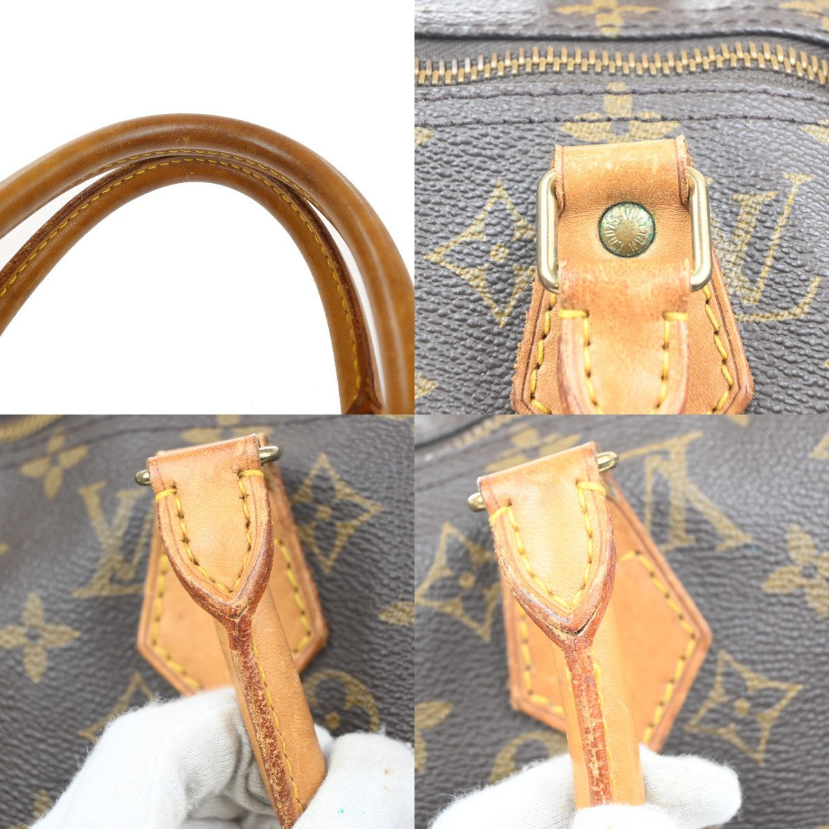 LOUIS VUITTON Speedy 40 Travel Hand Bag Monogram Leather Brown M41522 76KC817