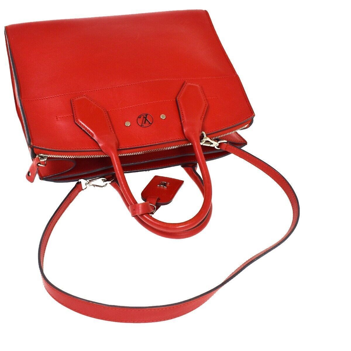 LOUIS VUITTON City Steamer MM 2Way Shoulder Hand Bag Calf Leather Red 686RH107
