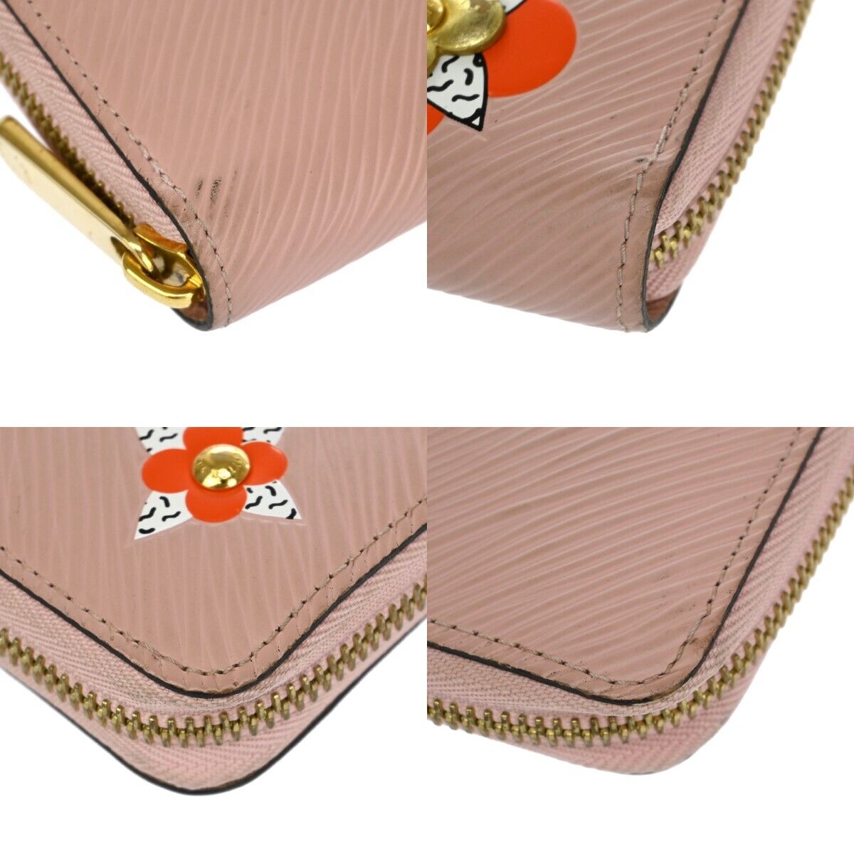 LOUIS VUITTON Zippy Wallet Long Bifold Purse Epi Leather Pink M62067 30GA974