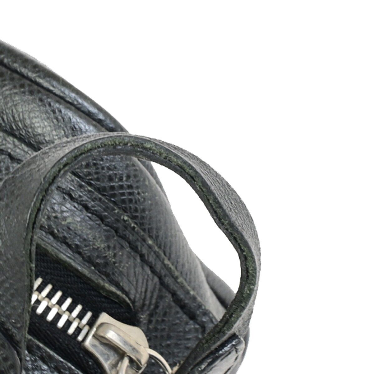 LOUIS VUITTON Trousse Ivan Hand Bag Pouch Taiga Leather Black M32492 04KA463