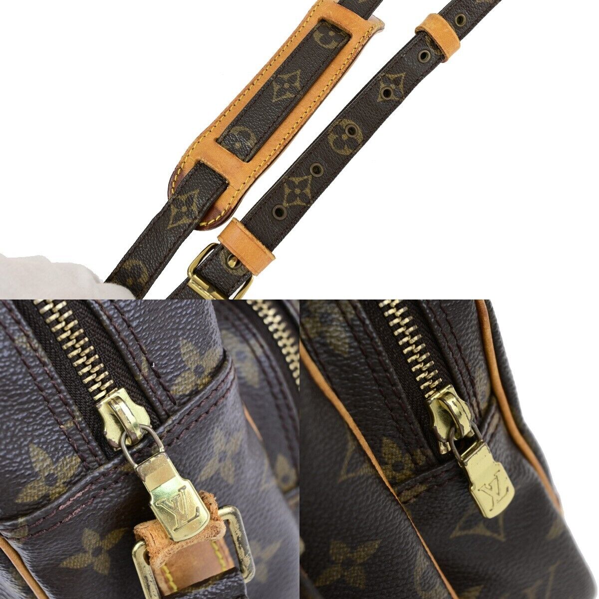 LOUIS VUITTON Nile Crossbody Shoulder Bag Monogram Leather Brown M45244 35EB725