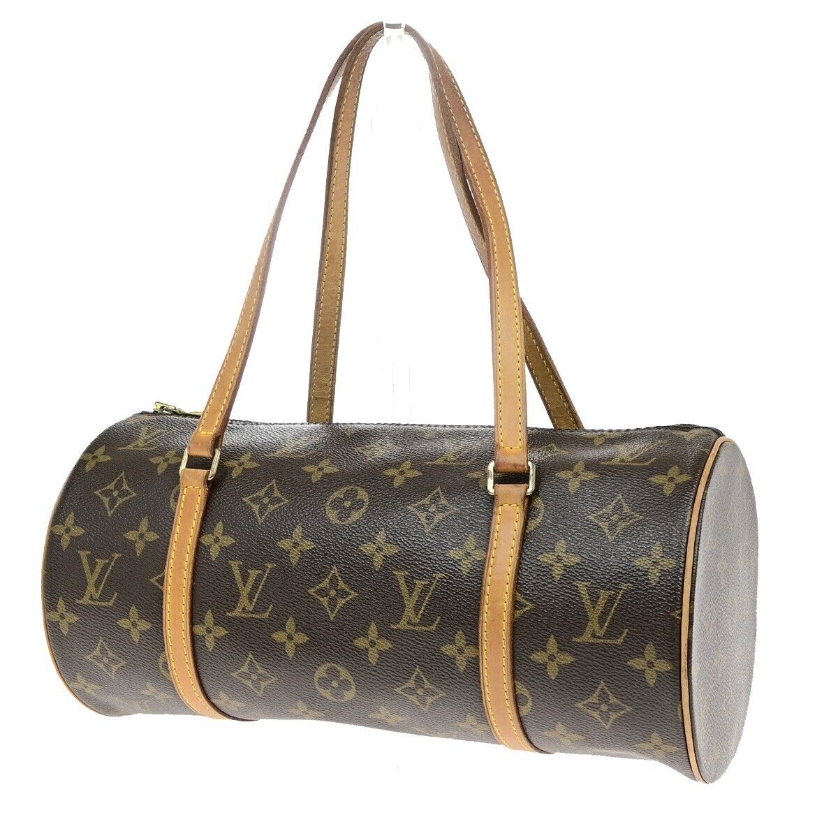LOUIS VUITTON Logo PAPILLON 30 Hand Bag Monogram Leather Brown M51365 89ED867