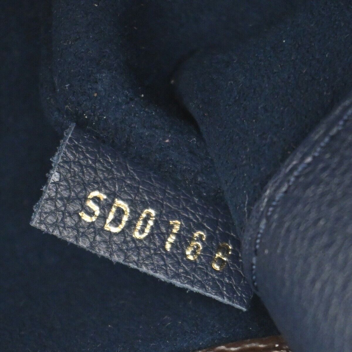 LOUIS VUITTON Pallas Hand Bag Monogram Leather Blue Brown Gold M44042 49YC750