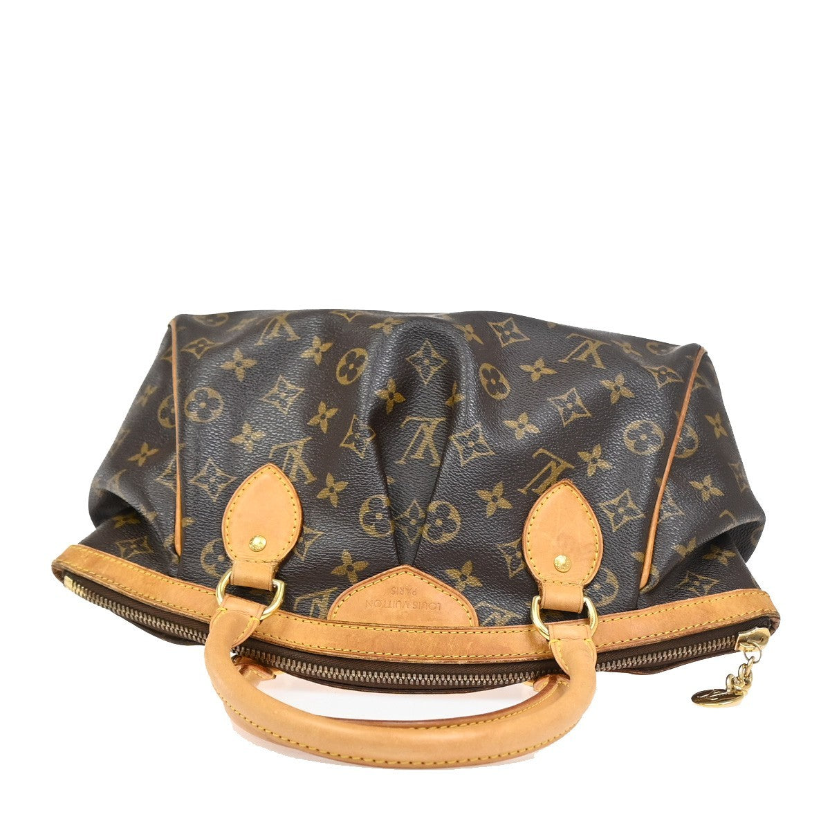 LOUIS VUITTON Tivoli PM Handbag Monogram Leather France Brown M40143 77ZA273