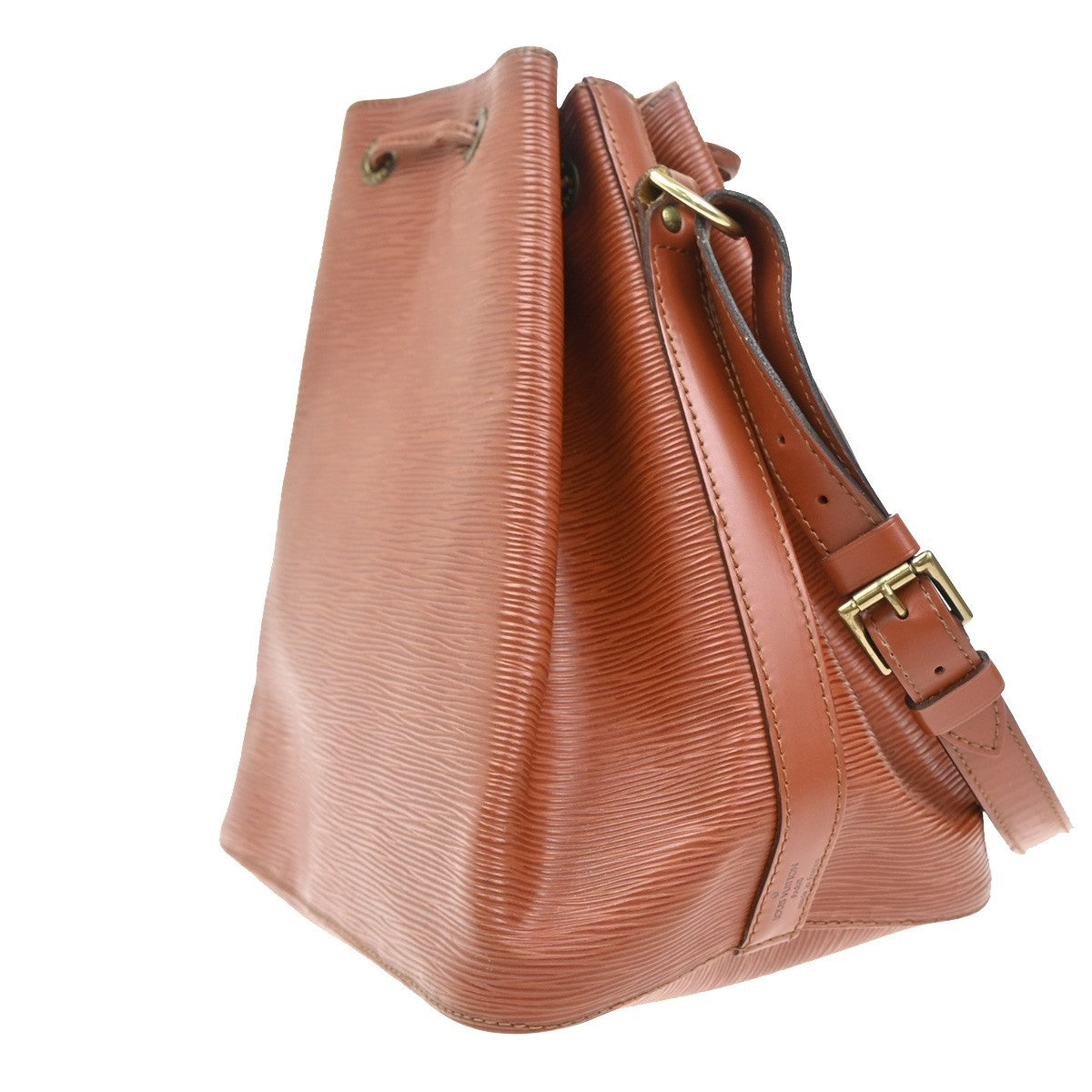 LOUIS VUITTON Petit Noe Drawstring Shoulder Bag Epi Leather Brown M44103 34TA055