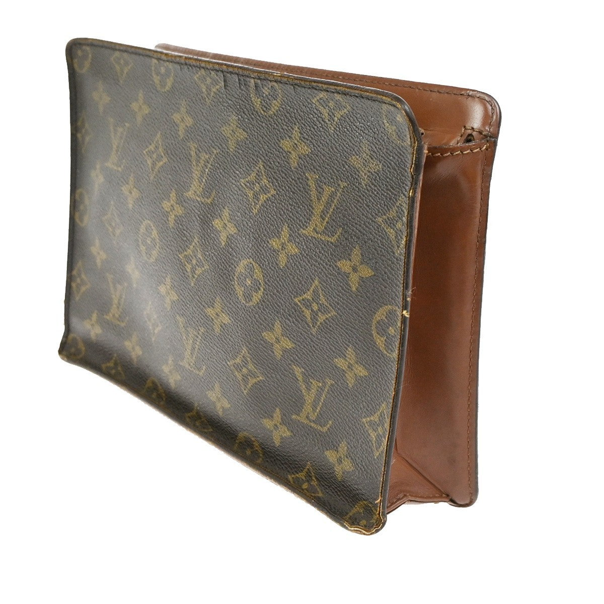 LOUIS VUITTON Pochette Homme Clutch Hand Bag Monogram Leather BN M51795 07CB006