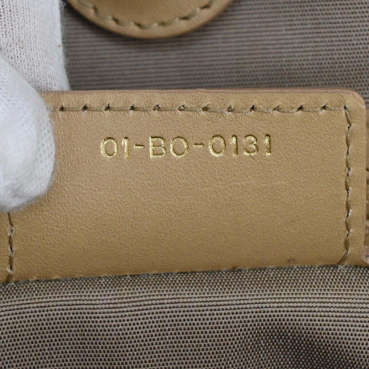 CHRISTIAN DIOR Panarea Cannage Tote Shoulder Bag Coating Canvas Leather 76RH100