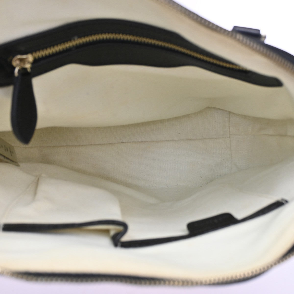 BURBERRY Logo Nova Check Pattern Hand Bag Leather Canvas Black Brown GHW 32TA663