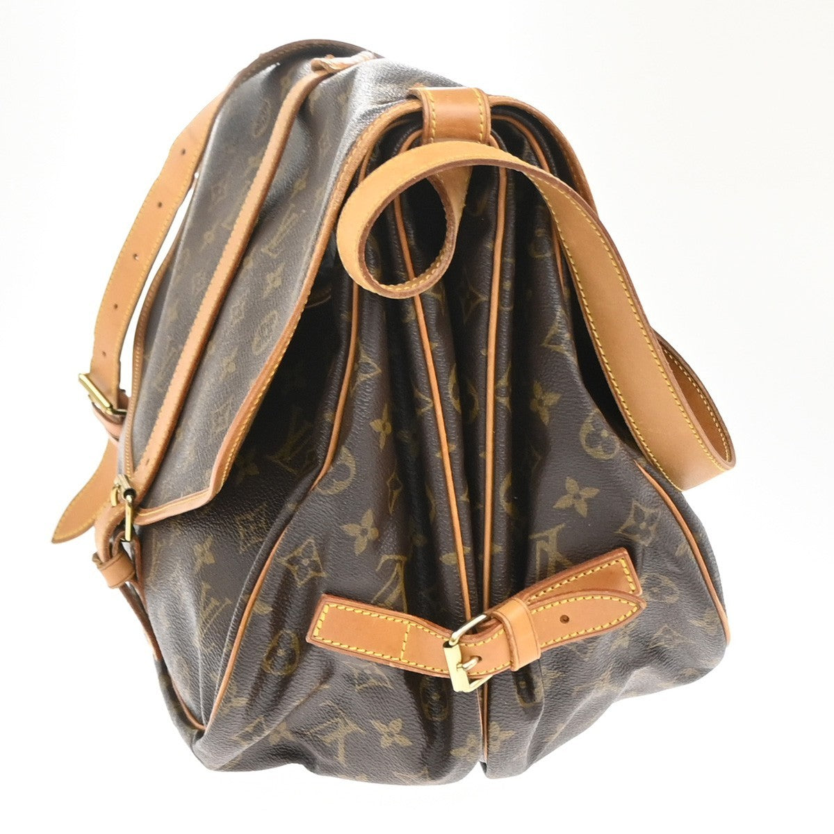LOUIS VUITTON Saumur 35 Shoulder Bag Monogram Leather BN France M42254 16CA798
