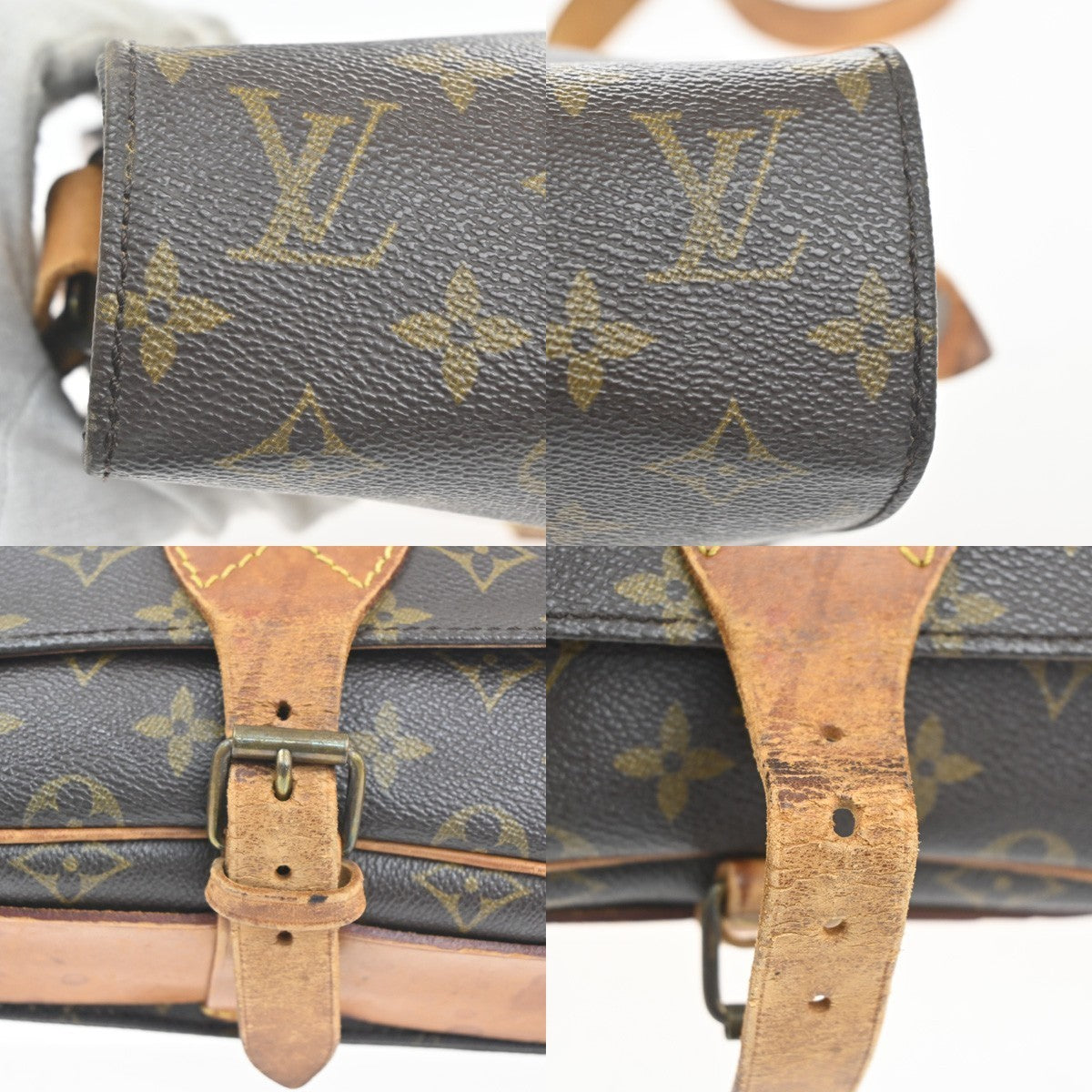 LOUIS VUITTON Cartouchiere MM Shoulder Bag Monogram Leather Brown M51253 62KP520