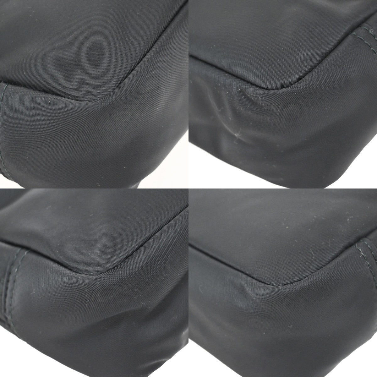 BURBERRY Logo Clutch Pouch Bag Nylon Black SHW 65RF576