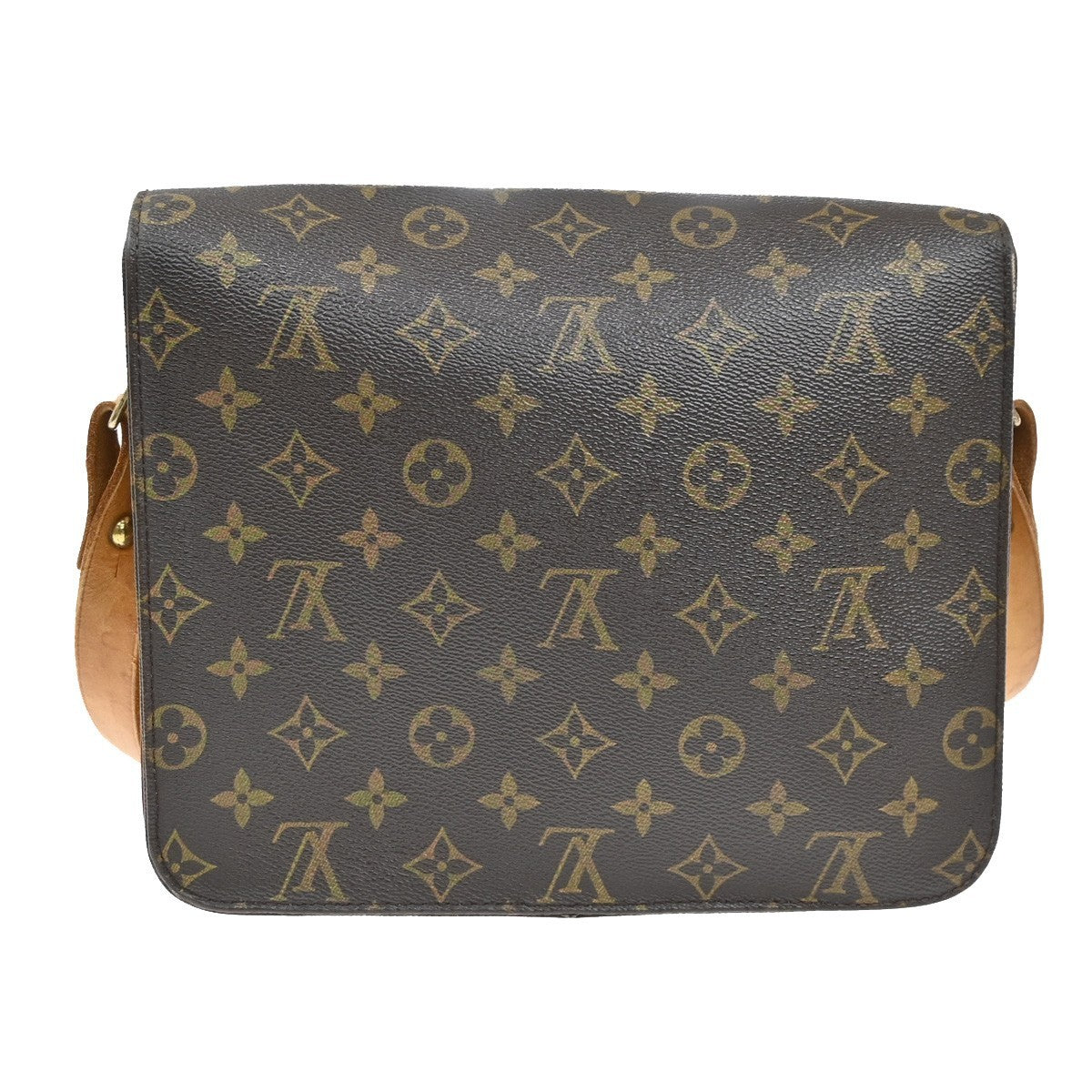 LOUIS VUITTON Cartouchiere GM Shoulder Bag Monogram Leather Brown M51252 35EF926