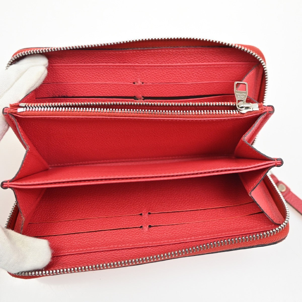 LOUIS VUITTON Zippy Wallet Long Wallet Monogram Empreinte Red M61865 66KC311