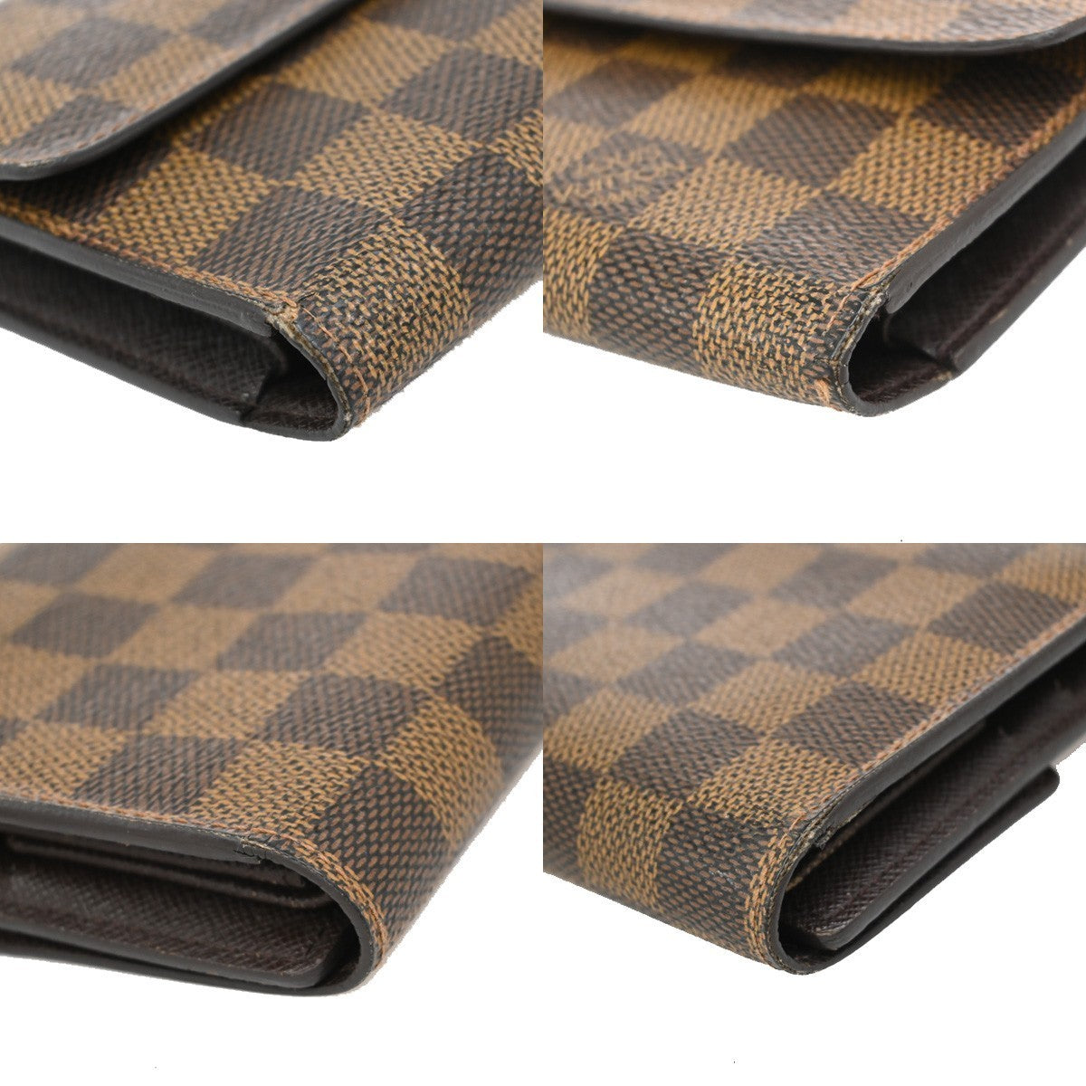 LOUIS VUITTON International Trifold Wallet Damier Leather Brown N61215 02KP147