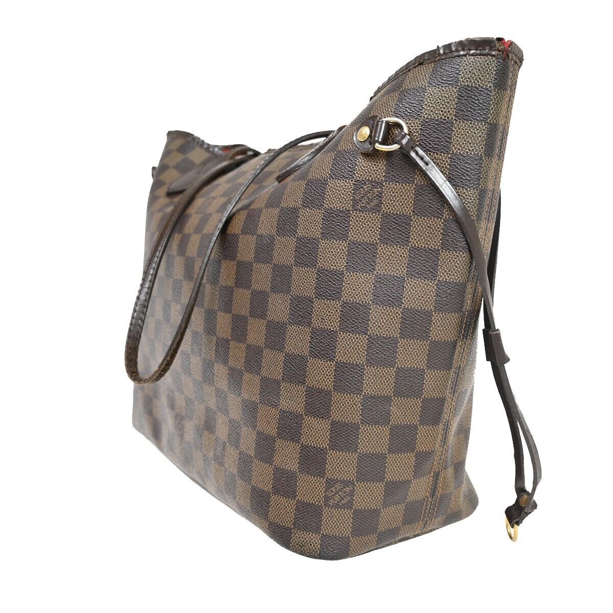 LOUIS VUITTON Neverfull MM Shoulder Bag Damier Ebene Leather BN N51105 70EA668