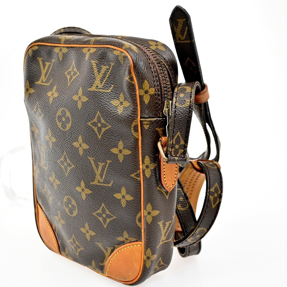 LOUIS VUITTON Danube Shoulder Bag Monogram Leather Brown France M45266 38CA492