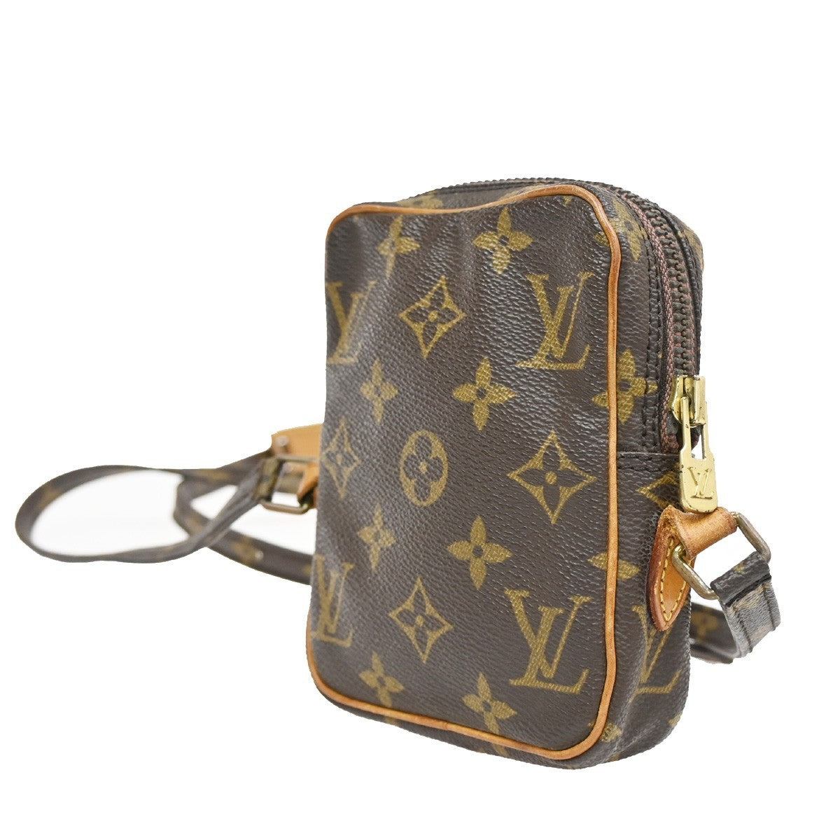 LOUIS VUITTON LV Mini Danube Shoulder Bag Monogram Leather Brown M45268 64AA091