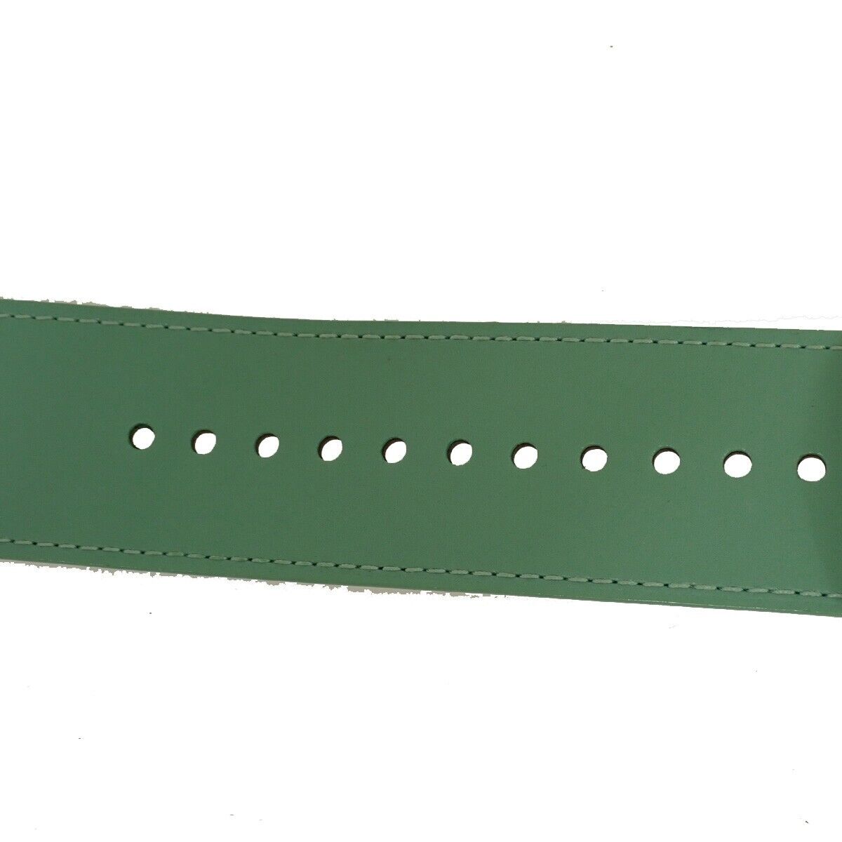 BALENCIAGA Logo Wide Bracelet Bangle Leather Light Green SHW 09GA754
