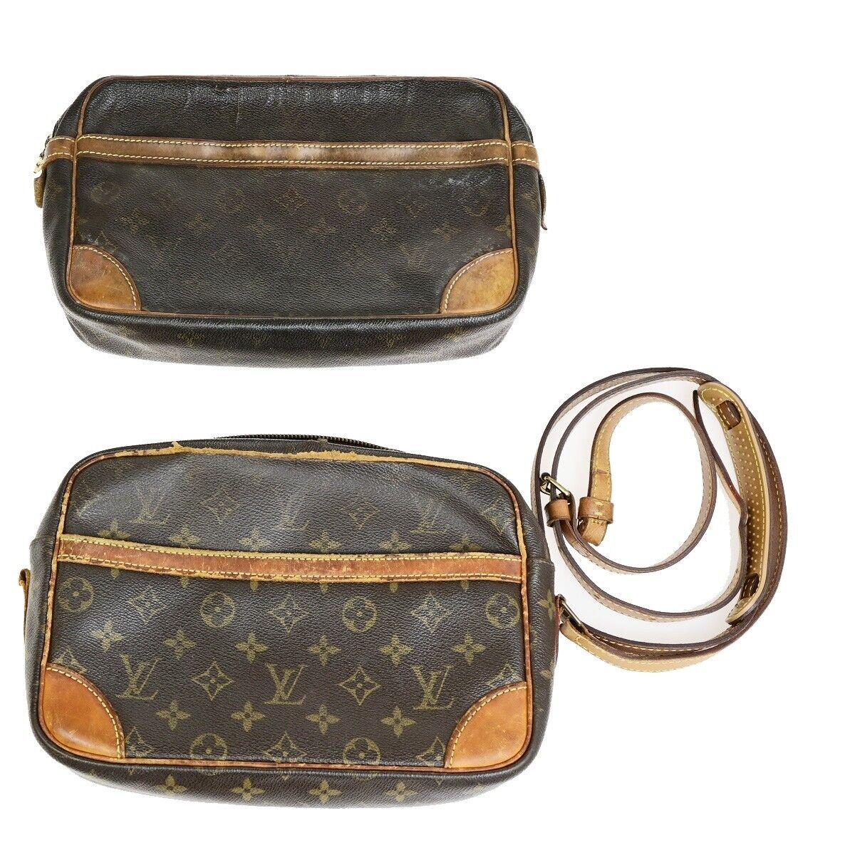 LOUIS VUITTON 2 Set Trocadero Compiegne Shoulder Bag Monogram Leather BN 63EE055
