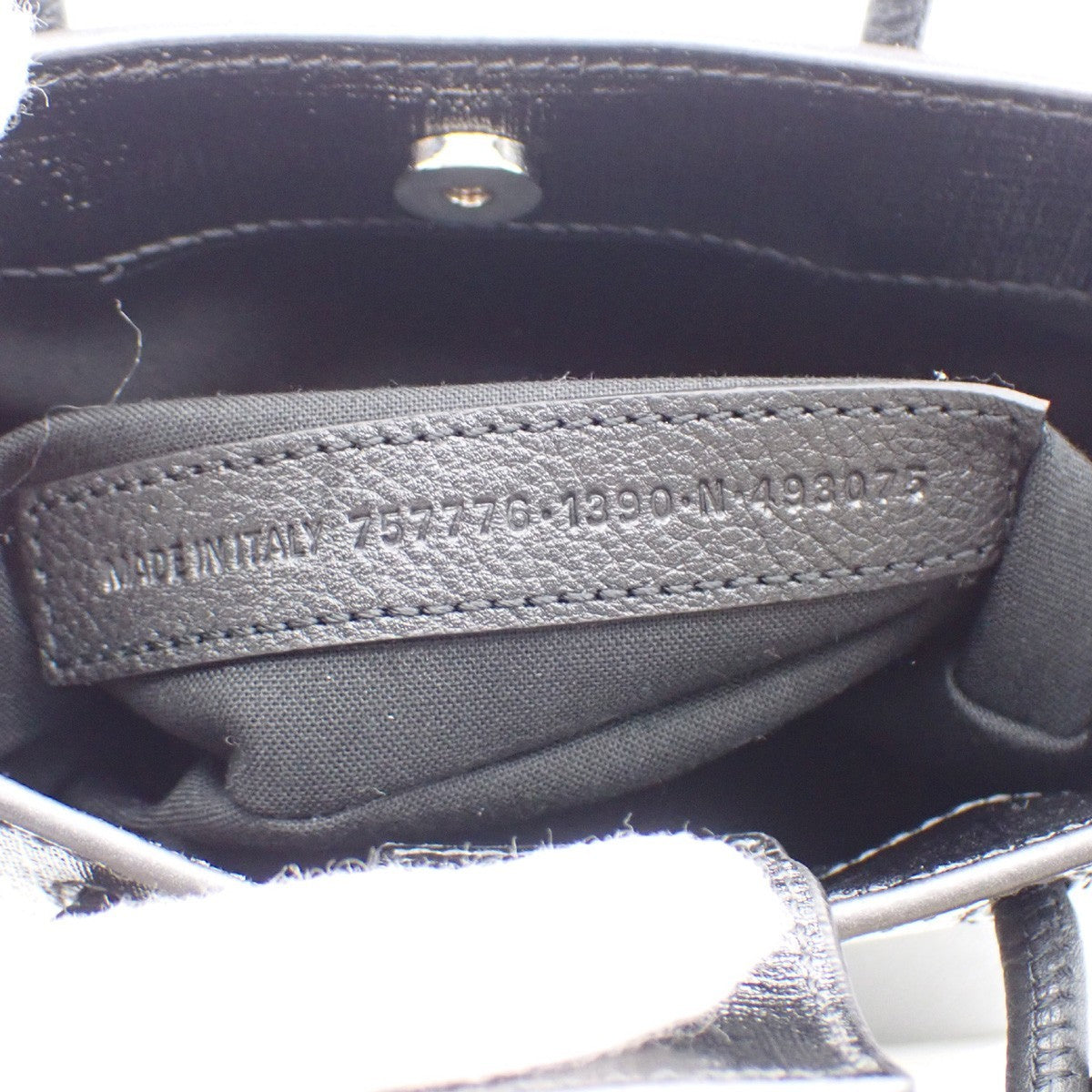 BALENCIAGA North South Shopping 2Way Shoulder Leather Metallic Gray SHW 11RL627