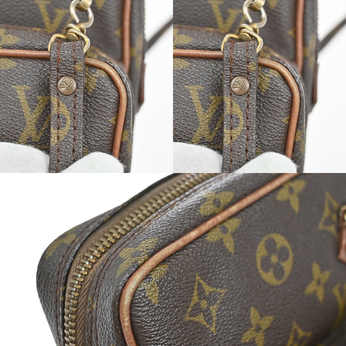 LOUIS VUITTON Mini Amazon Shoulder Bag Monogram Leather Brown M45238 36EE307