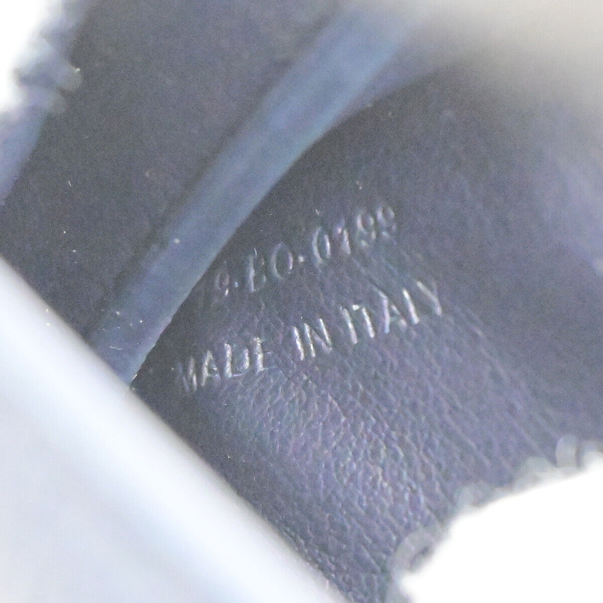 CHRISTIAN DIOR CD Logo Saddle Mini Pouch Bag Leather Navy Blue SHW Italy 85RK754