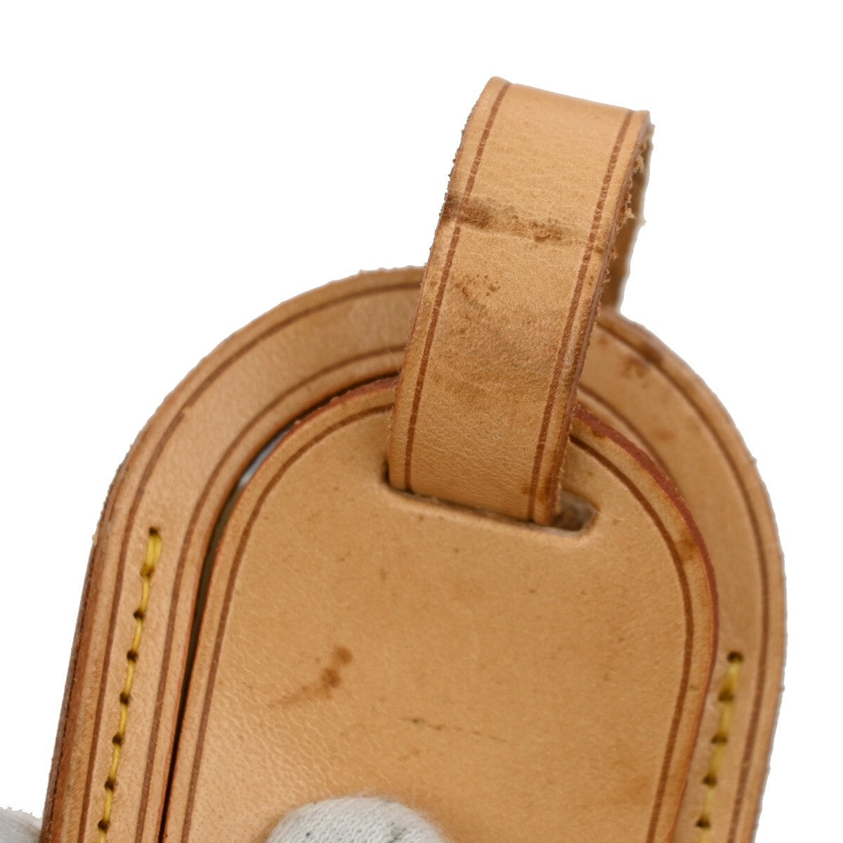 LOUIS VUITTON Logo 20 Set Name Luggage Tag Leather Brown Bag Accessory 04EE328