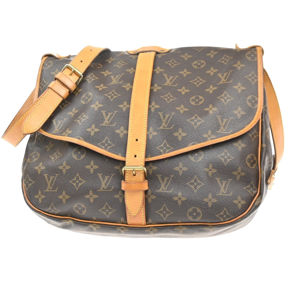 LOUIS VUITTON Saumur 35 Shoulder Bag Monogram Leather BN France M42254 74KC864