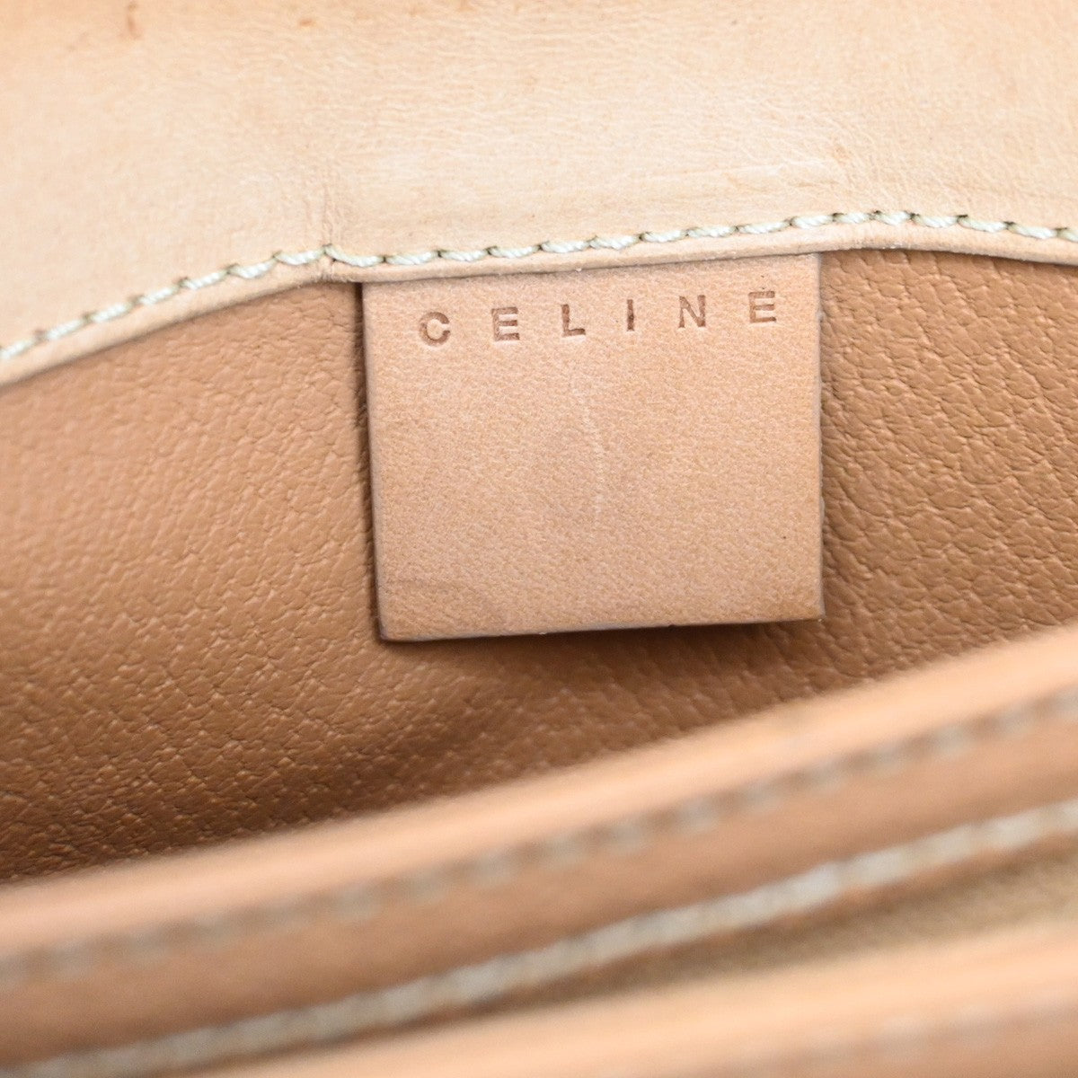 CELINE Logo Macadam Pattern Shoulder Bag PVC Leather Brown GHW Italy 61YH743