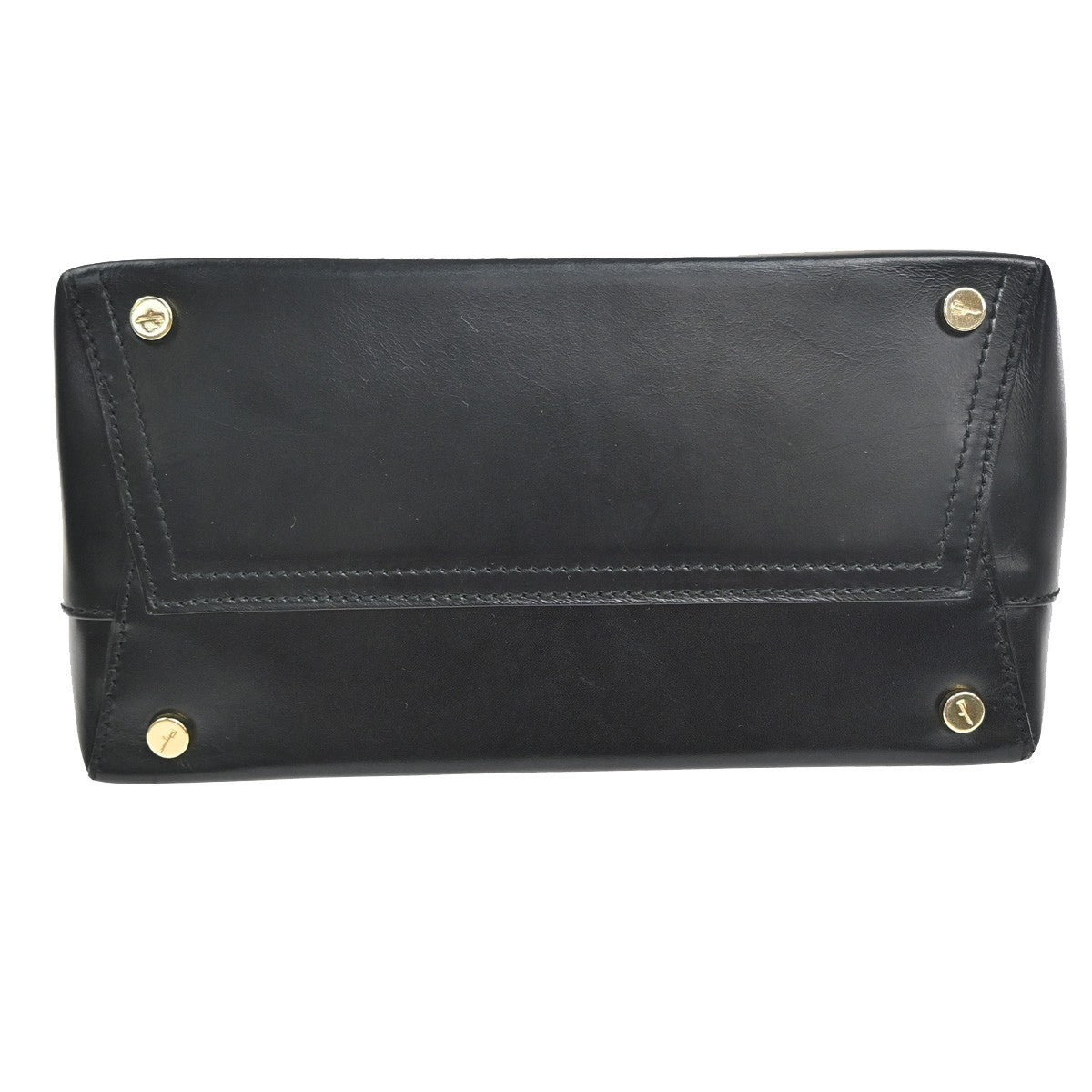 Salvatore Ferragamo Vara Logo Shoulder Hand Bag Leather Black GHW Italy 80MA214