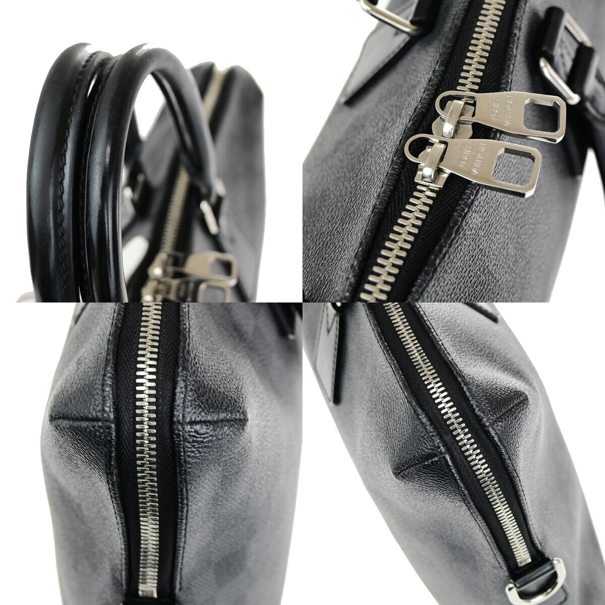LOUIS VUITTON PDJ Hand Bag Damier Graphite Leather Black France N48224 18YE882