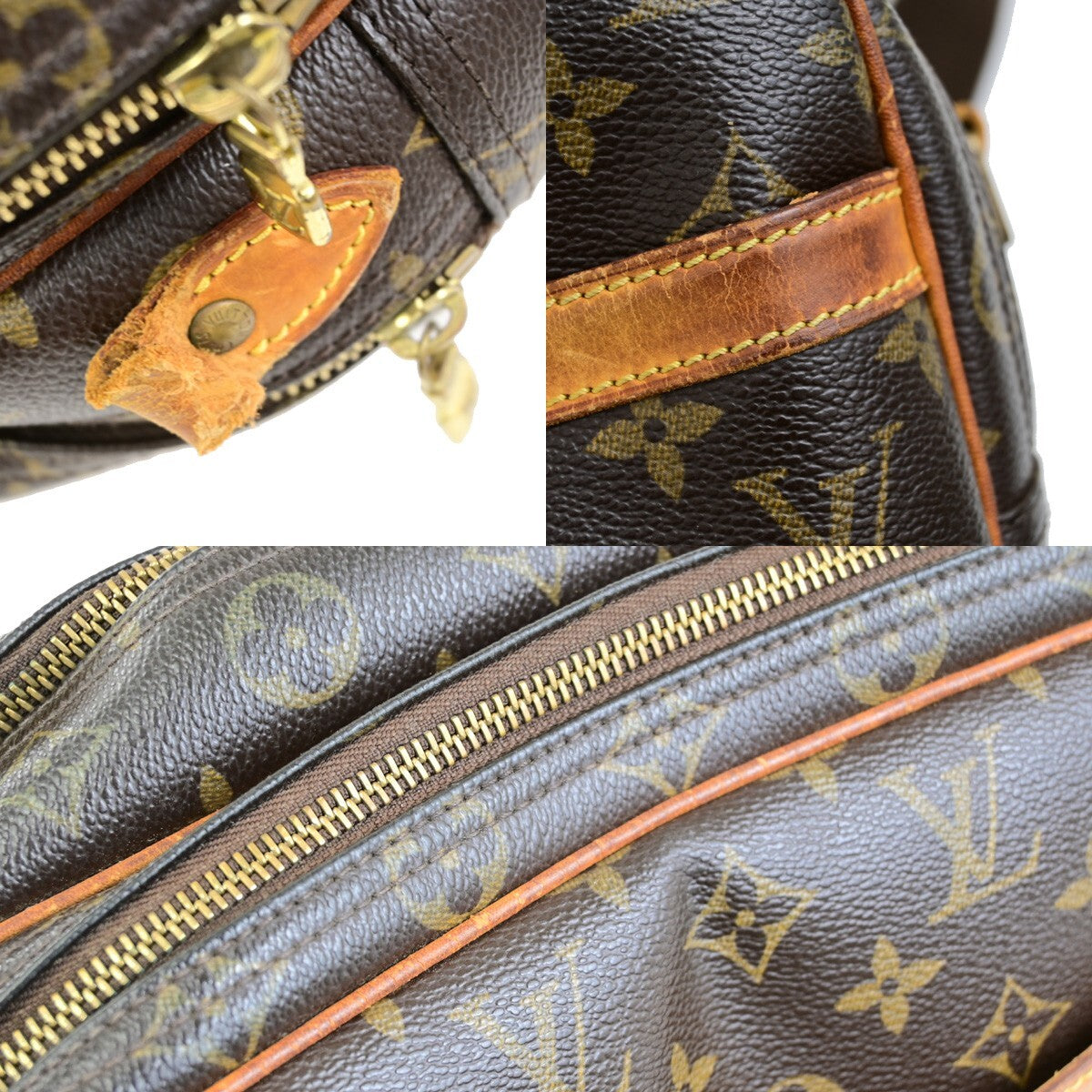 LOUIS VUITTON Reporter PM Crossbody Shoulder Bag Monogram Leather M45254 04FB434