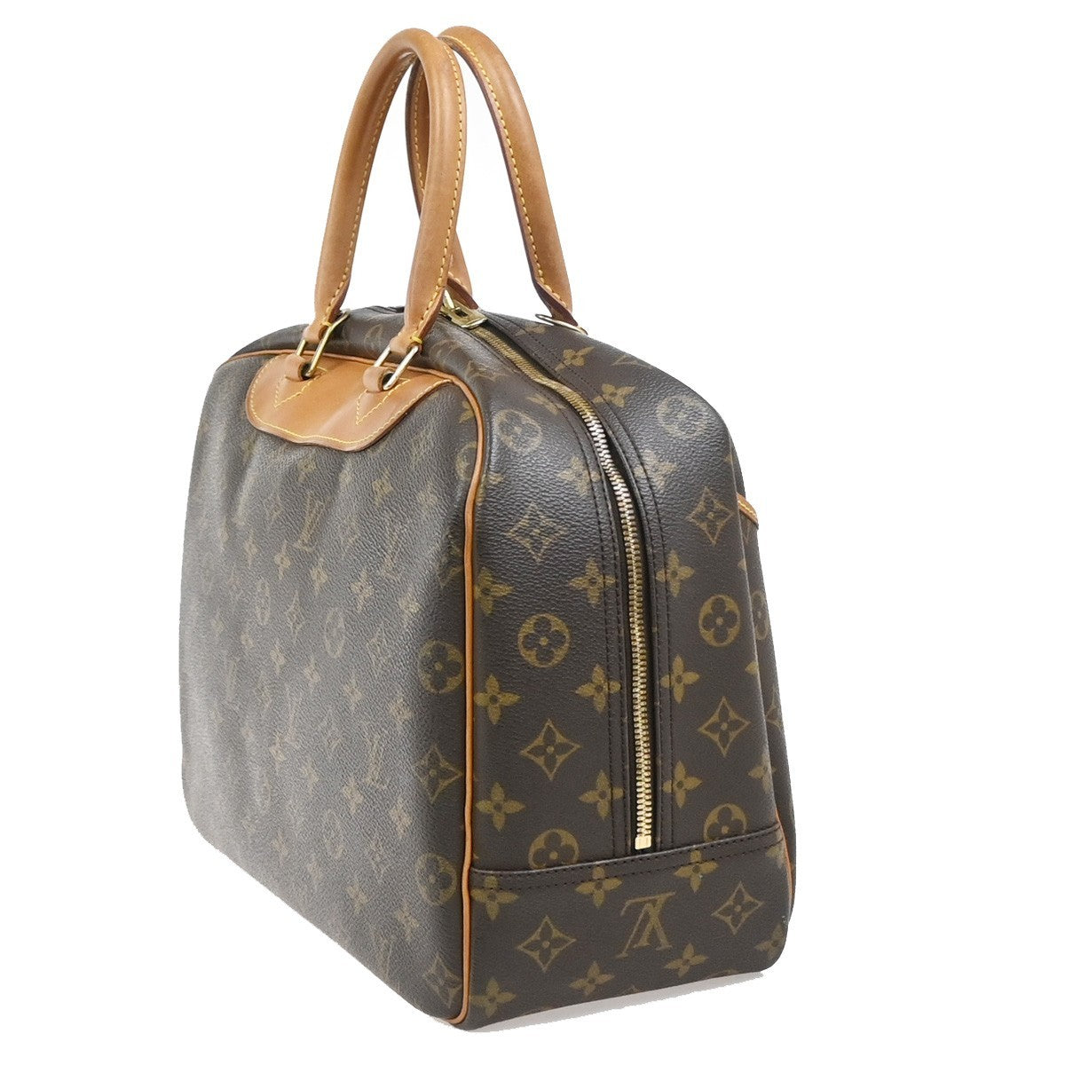 LOUIS VUITTON LV Logo Deauville Hand Bag Monogram Leather Brown M47270 72YJ050