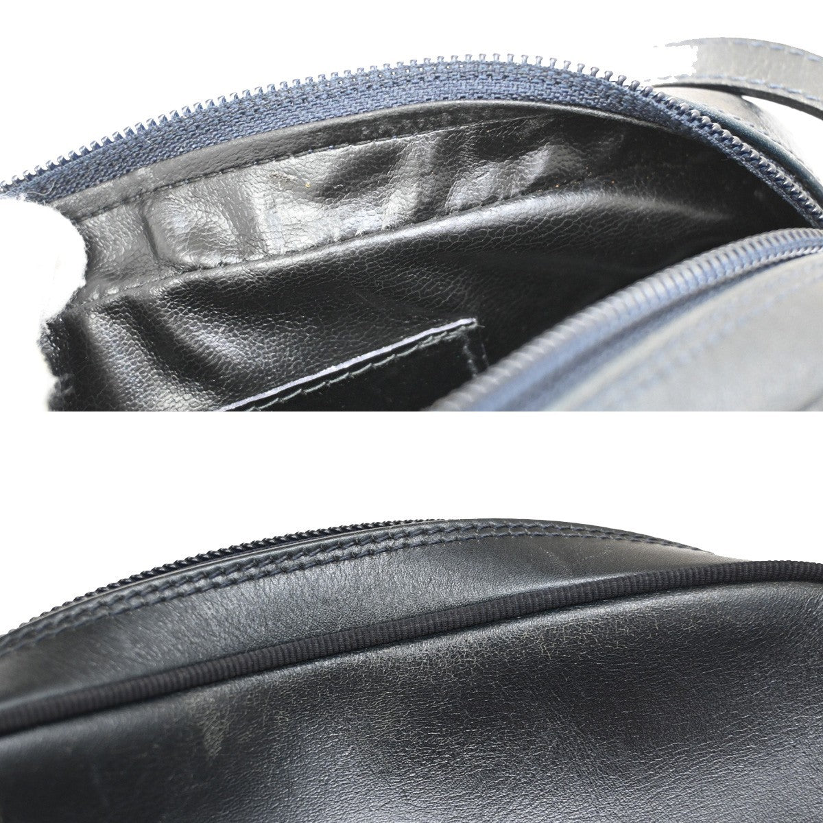 SALVATORE FERRAGAMO Vara Crossbody Shoulder Bag Leather Black Italy 61FC125