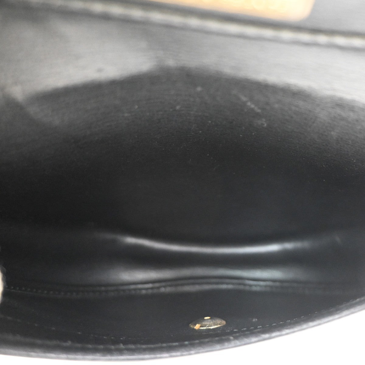 CHRISTIAN DIOR CD Logo Shoulder Hand Bag Leather Black GHW Italy 66CA702