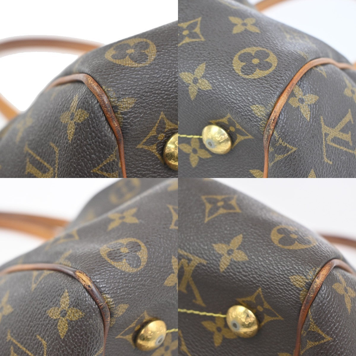 LOUIS VUITTON Tivoli PM Handbag Monogram Leather France Brown M40143 86CA750