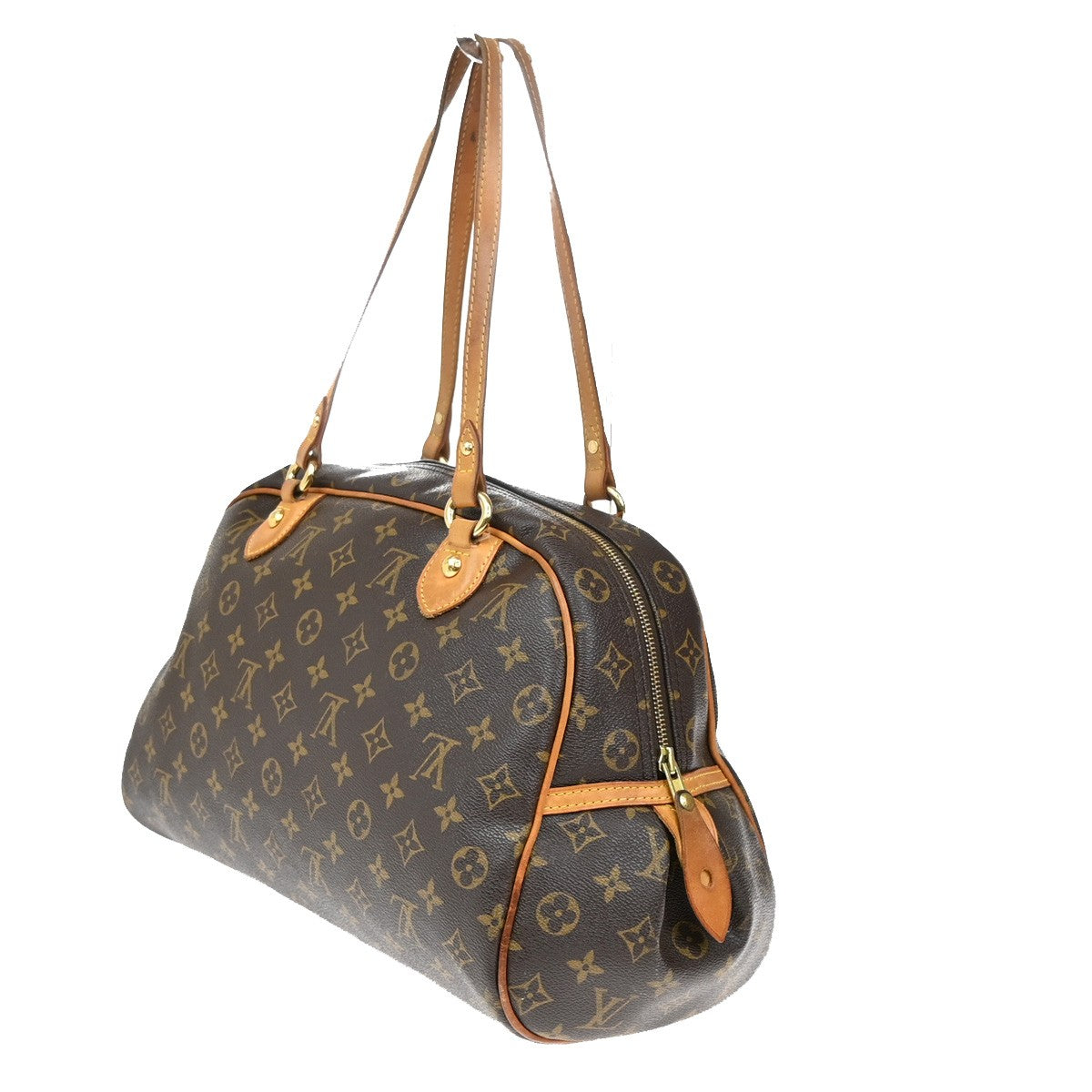 LOUIS VUITTON Montorgueil GM Shoulder Bag Monogram Leather Brown M95566 93KB514