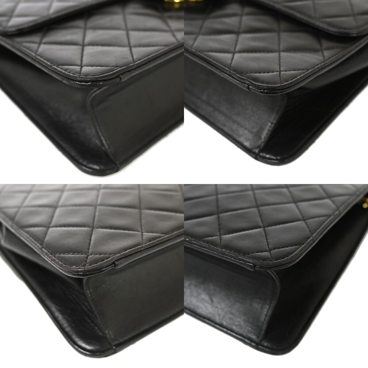 CHANEL CC Matelasse 25 Chain Shoulder Bag Leather Black GHW Vintage 880RJ063