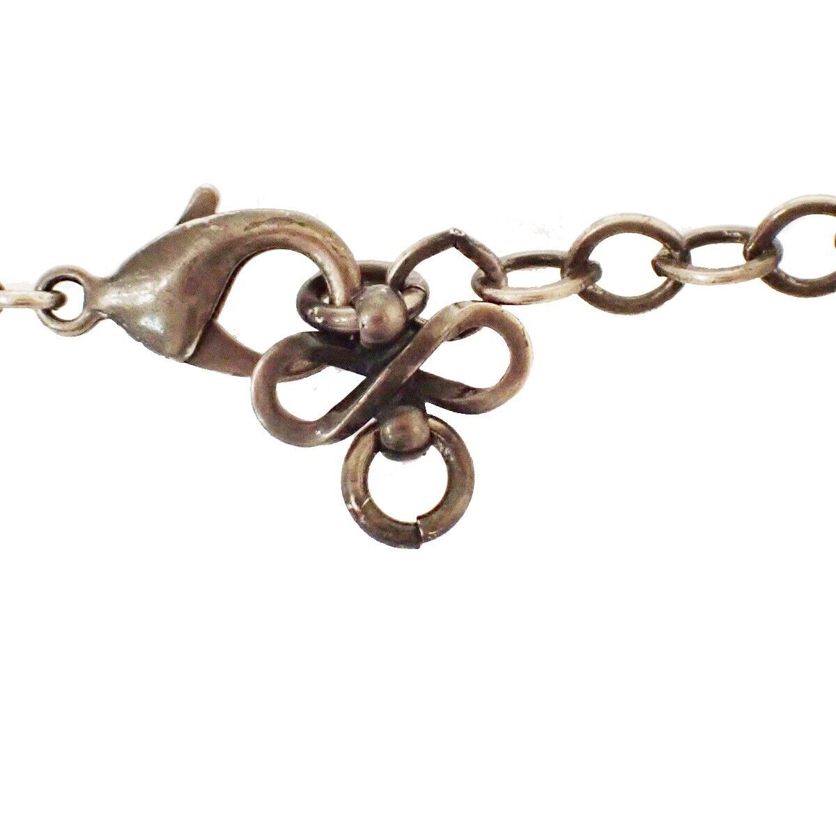 CHANEL CC Logo Coco Mademoiselle Pendant Necklace Silver Italy Accessory 88YD190