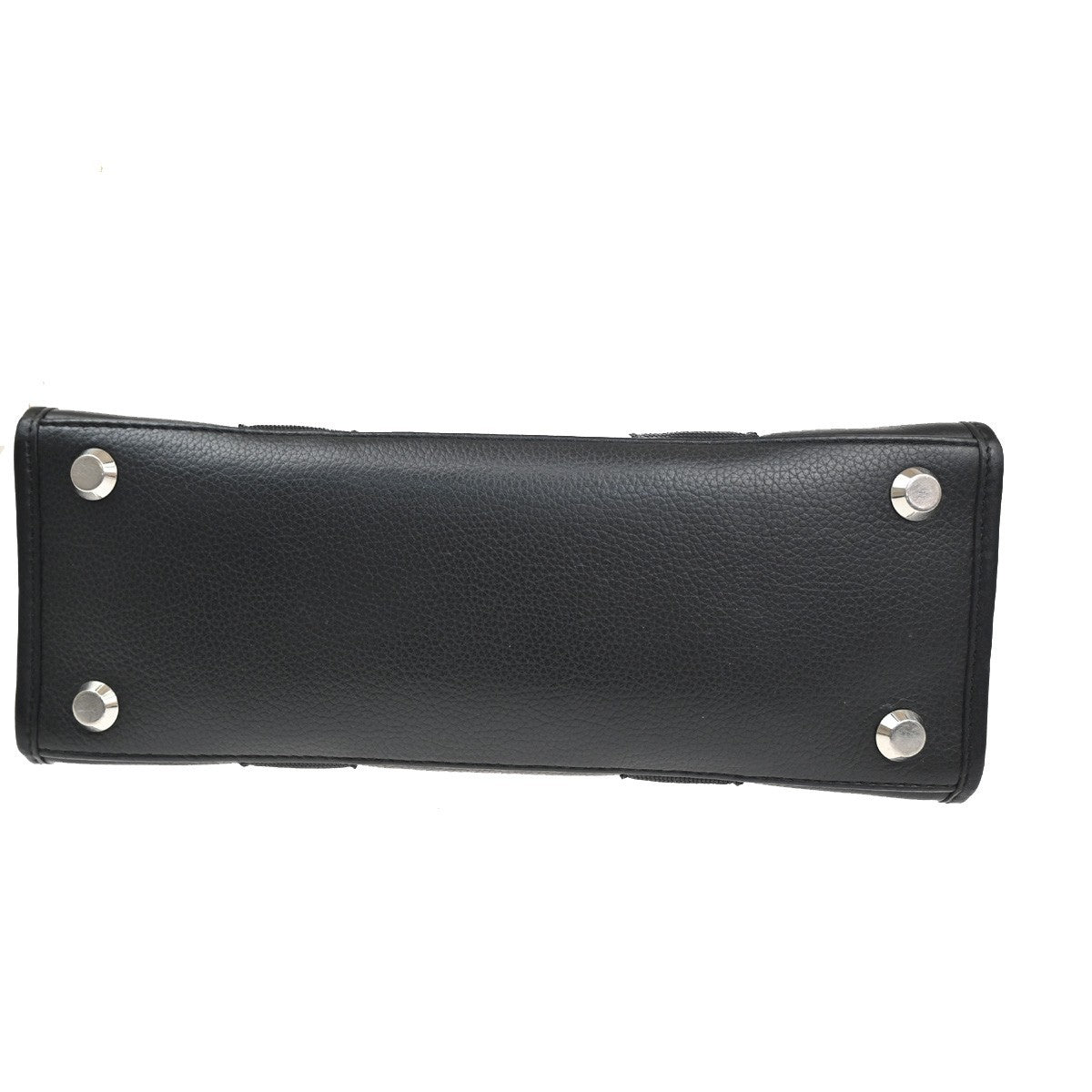 BALENCIAGA Hardware Shoulder Hand Tote Bag Leather Black Italy 18KB701