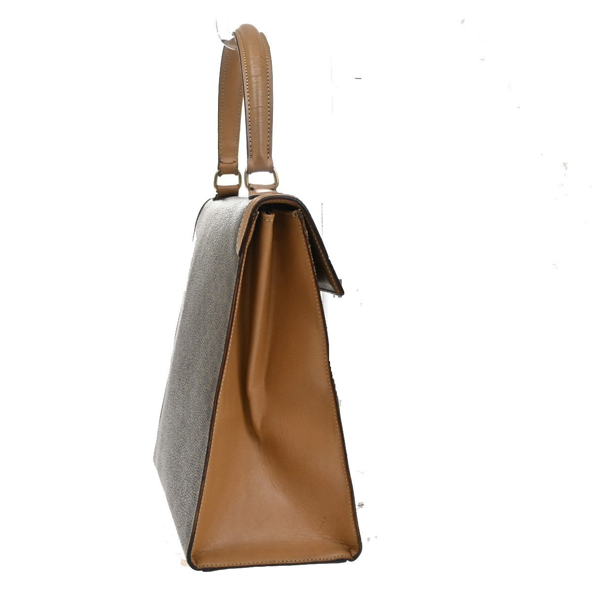 CELINE Logo Macadam Shoulder  Hand Bag PVC Leather Brown GHW  Italy 30AA117
