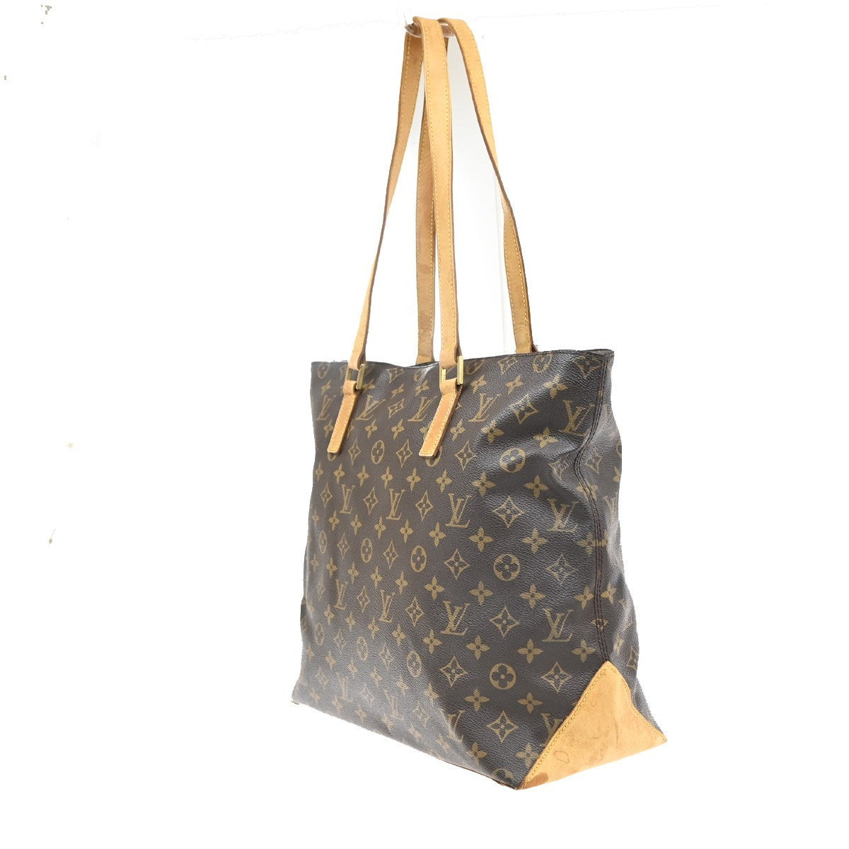 LOUIS VUITTON Cabas Mezzo Shoulder Bag Monogram Leather Brown M51151 77PA001