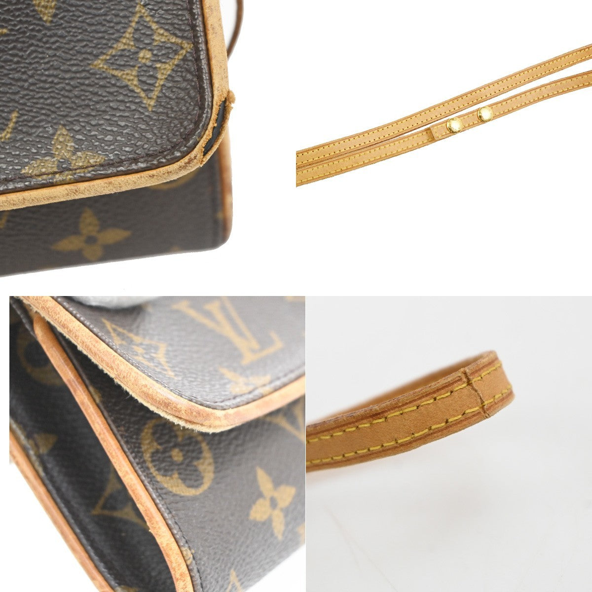 LOUIS VUITTON Pochette Twin PM 2Way Shoulder Clutch Bag Monogram M51854 33YH935