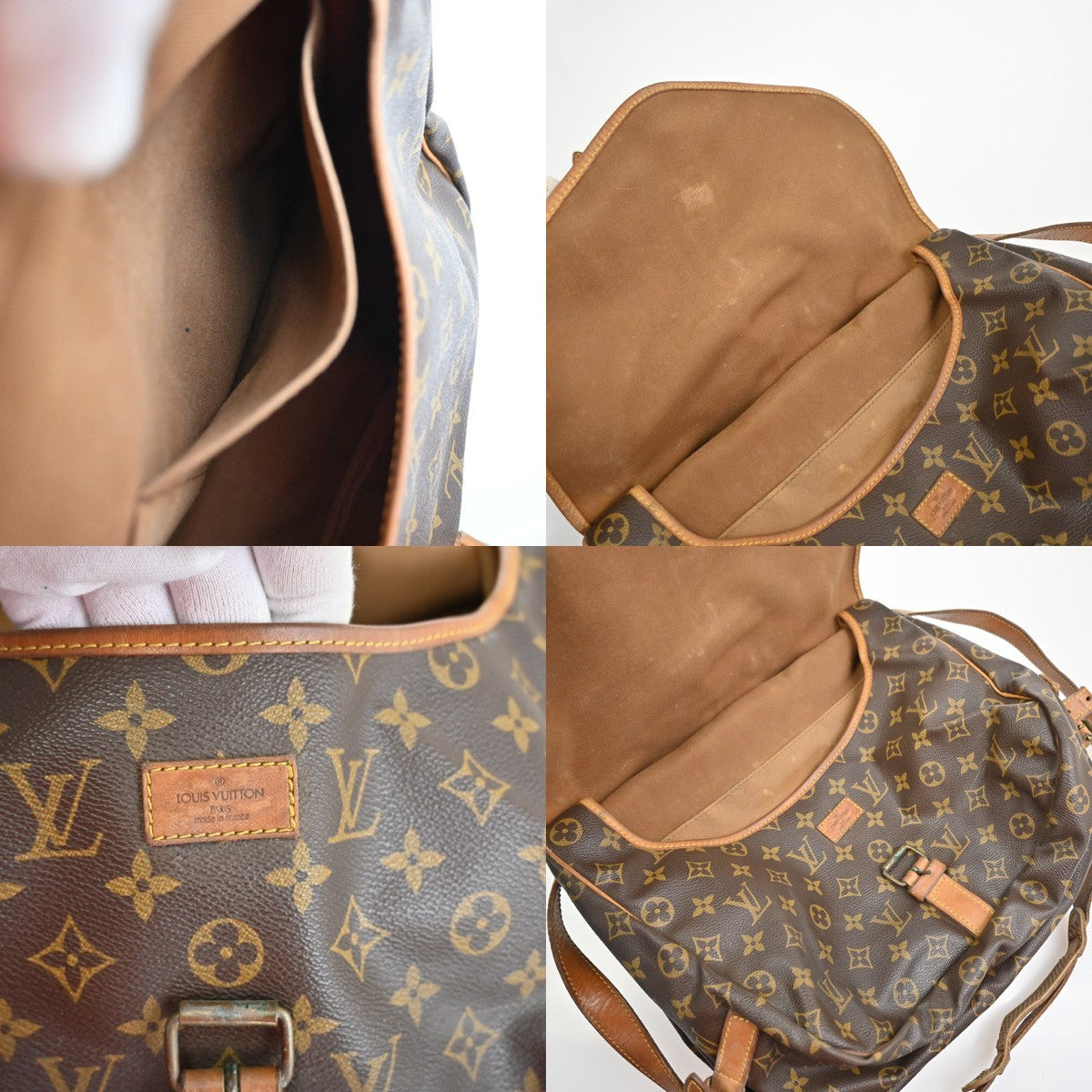 LOUIS VUITTON Saumur 35 Shoulder Bag Monogram Leather BN France M42254 39SA068