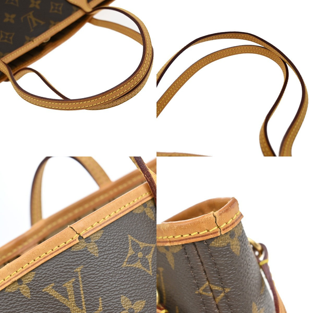 LOUIS VUITTON Neverfull PM Shoulder Tote Bag Monogram Leather BN M40155 50EF814